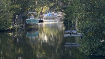 Old Florida on this residential canal in Palmetto, Fl.