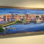 Nice artistic depiction of the waterfront. Saw this at O'Leary's Tiki Bar & Grill. O'Leary's is a good place at Marina Jack to find restrooms.