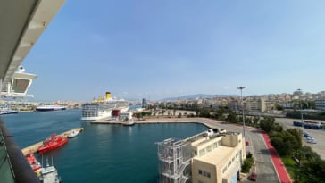 The port at Athens Greece.