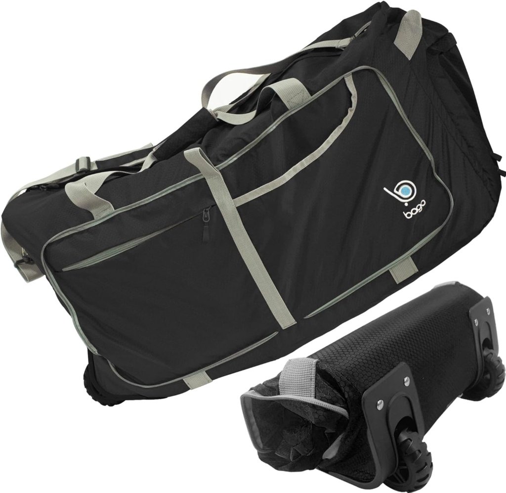 Bago Rolling Duffle Bag with Wheels - 31 120L Foldable Weekender Bag, Waterproof Travel Duffel Bag, Heavy Duty lightWeight Duffle Bag for Traveling, Rolling Duffel Bag with Wheels (Black)