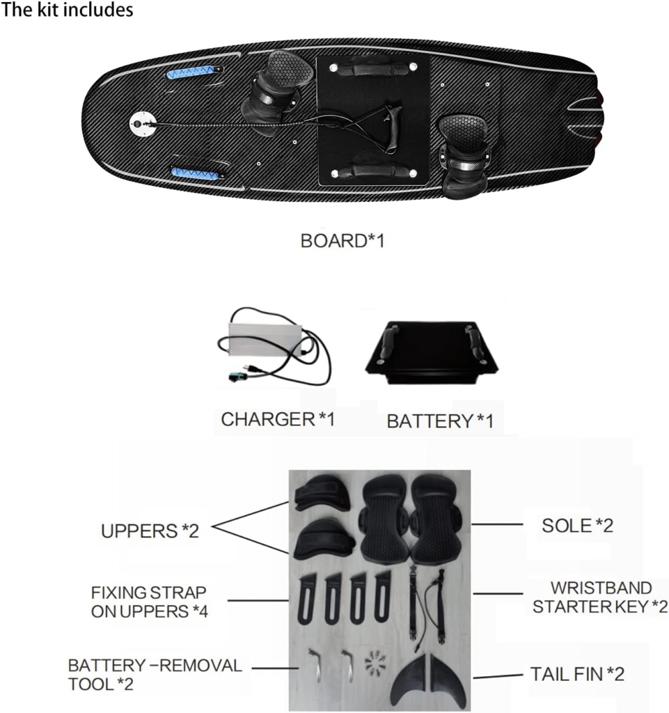 Electric Surfboard Carbon Fiber Water Surface Jet Surfboard, High-Speed Power Water Ski Pedal NZ5121-BP Electric Surfboard Carbon Fiber Water Surface Jet Surfboard, High-Speed Power Water Ski Pedal NZ5121-BP