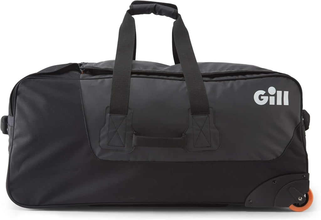 Gill 115 Litre Rolling Jumbo Cargo Bag - Hardwearing  Waterproof with Retractable Handle and Rolling Wheels - Black