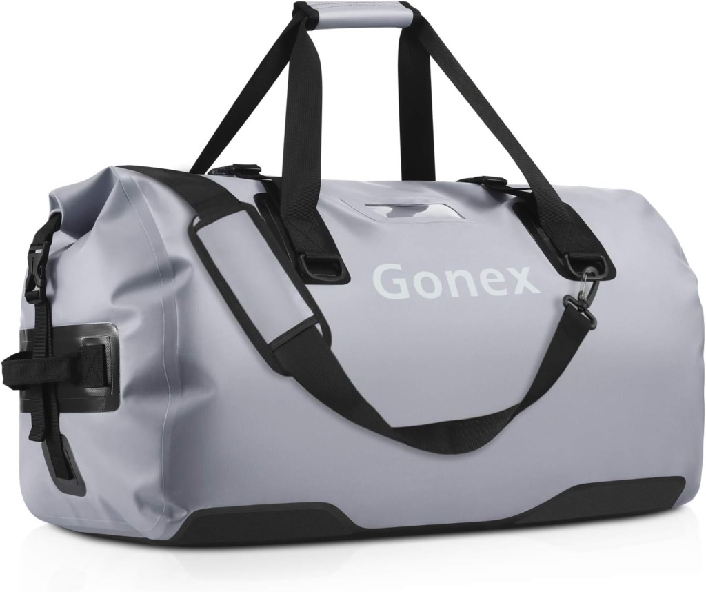 Gonex 40L 60L 80L Extra Large Waterproof Duffle Travel Dry Duffel Bag Heavy Duty Bag with Durable Straps  Handles for Kayaking Paddleboarding Boating Rafting Fishing