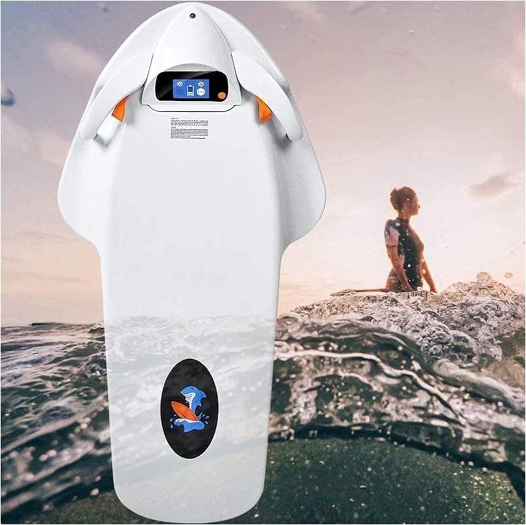 GymSilk Electric Surfboard, Propeller Diving Equipment for Swimming, Adult Underwater Scooter Sea Scooter, Smart Somatosensory Surfing Board Swimming Aids, Battery Capacity,12AH White