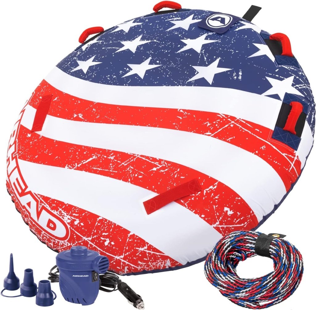 Sportsstuff Stars  Stripes | Towable Tube for Boating with 1-4 Rider Options