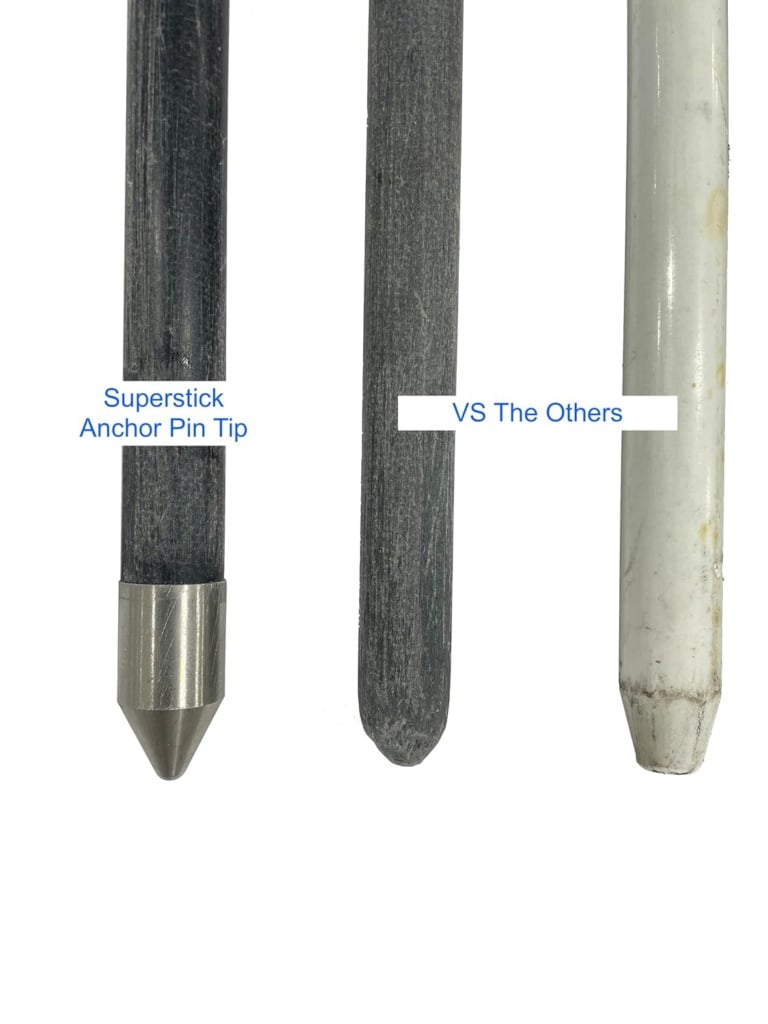 Superstick Shallow Water Anchor Pin Kit, 5/8 x 7, Black