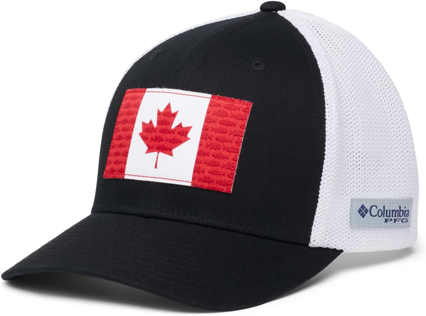 Columbia PFG Mesh Canada Fish Flag Stretch-Fit Hat