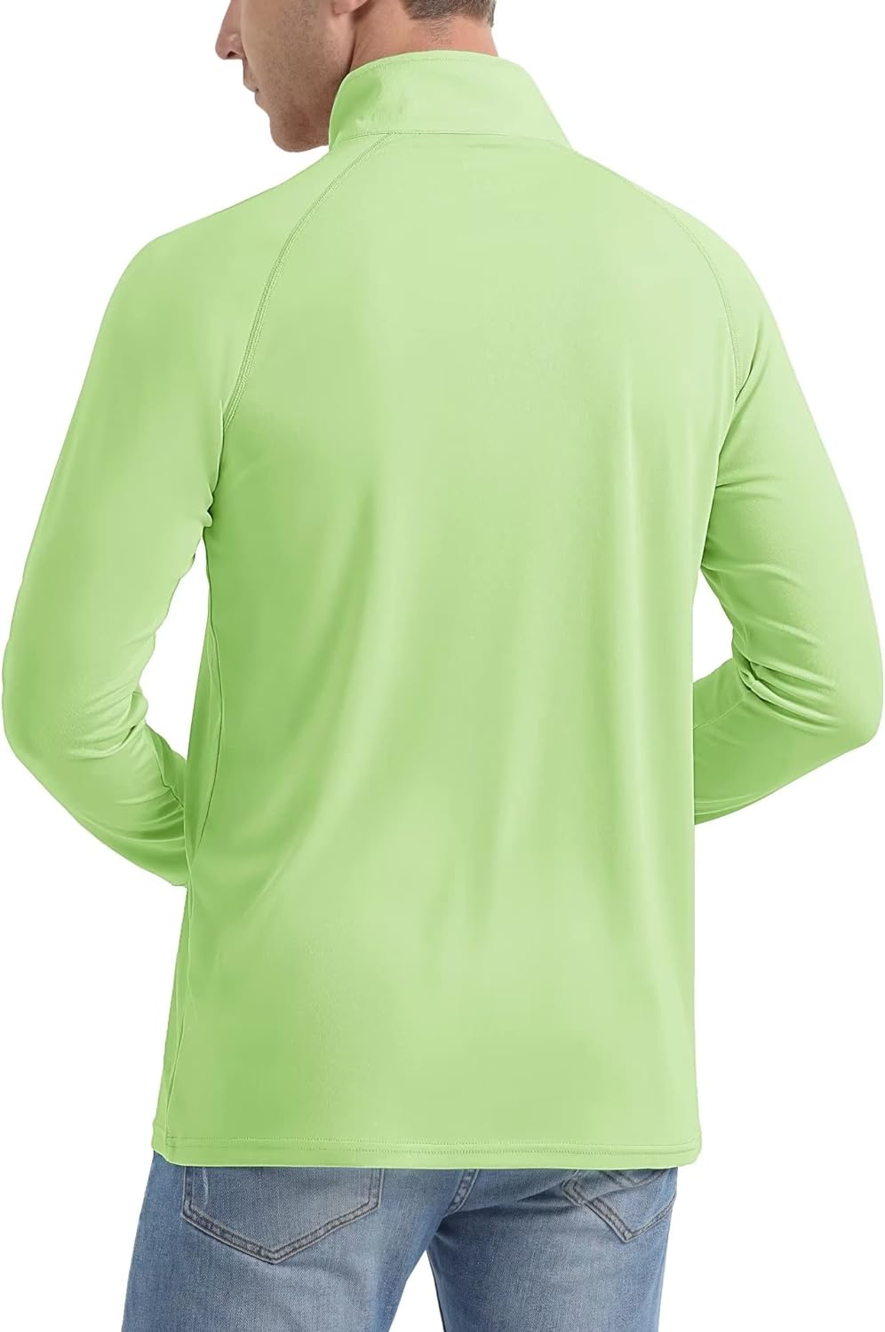 MAGCOMSEN Mens Long Sleeve Sun Shirts UPF 50+ Tees 1/4 Zip Up Fishing Running Rash Guard T-Shirts Outdoor Shirt