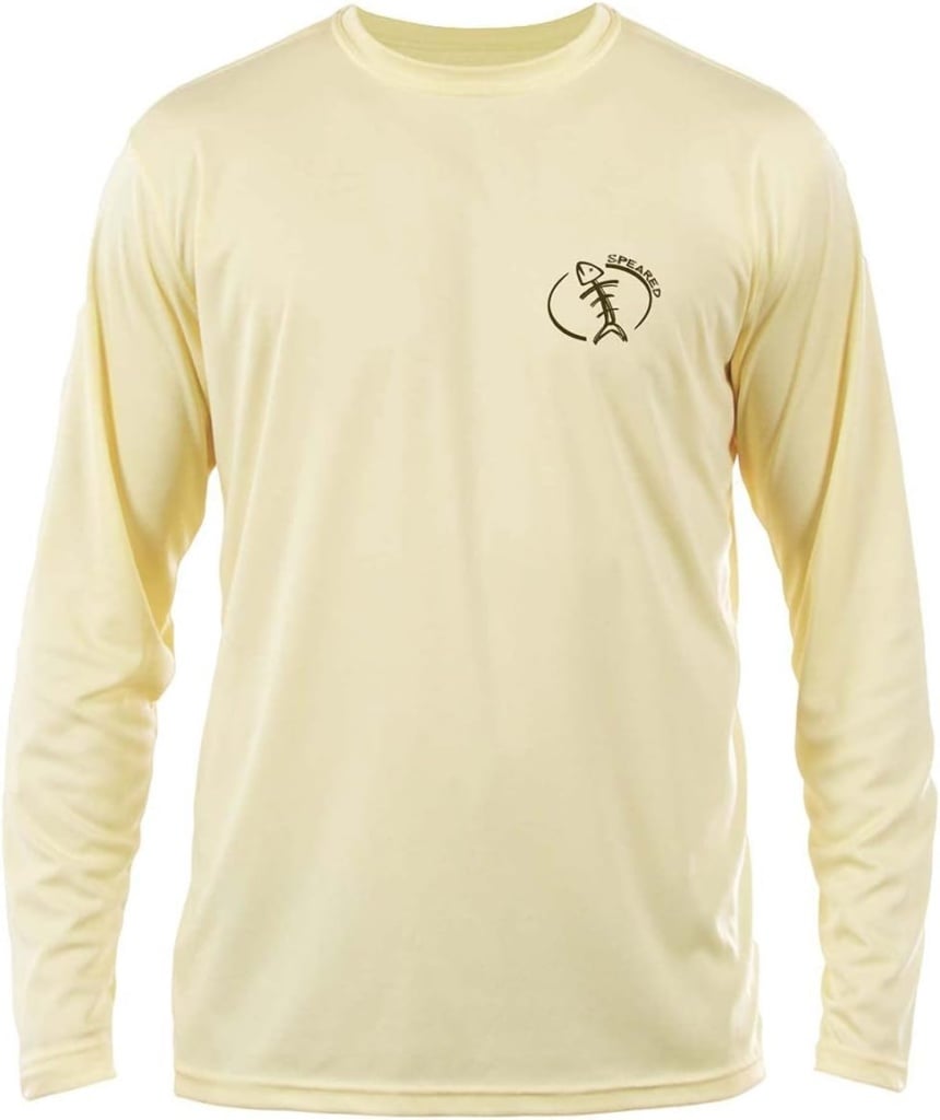 Spearfishing UV T-Shirt: UPF 50+ Long Sleeve Men’s Sun Protection, Quick Dry Rash Guard Tee for Scuba Diving, Fishing, Swim