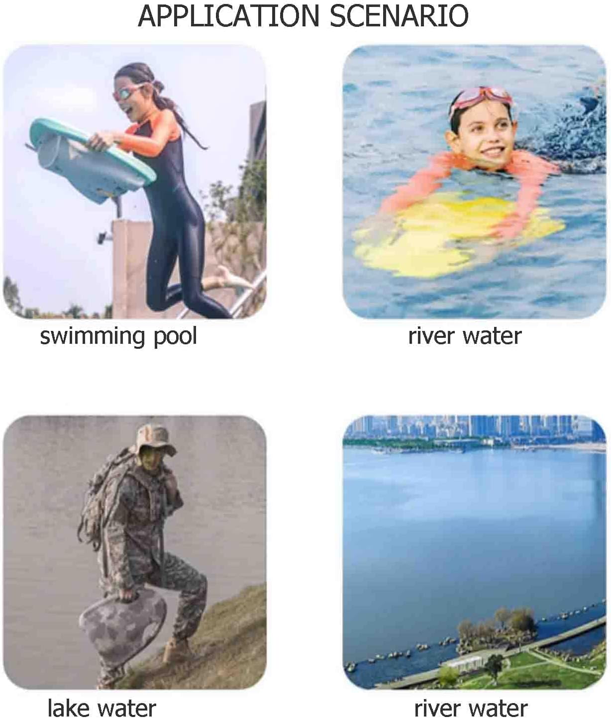 Swimming Kickboard Electric Powered Kick Board Smart Water Scooter Swimming Training Aid for Water Sports (Blue)
