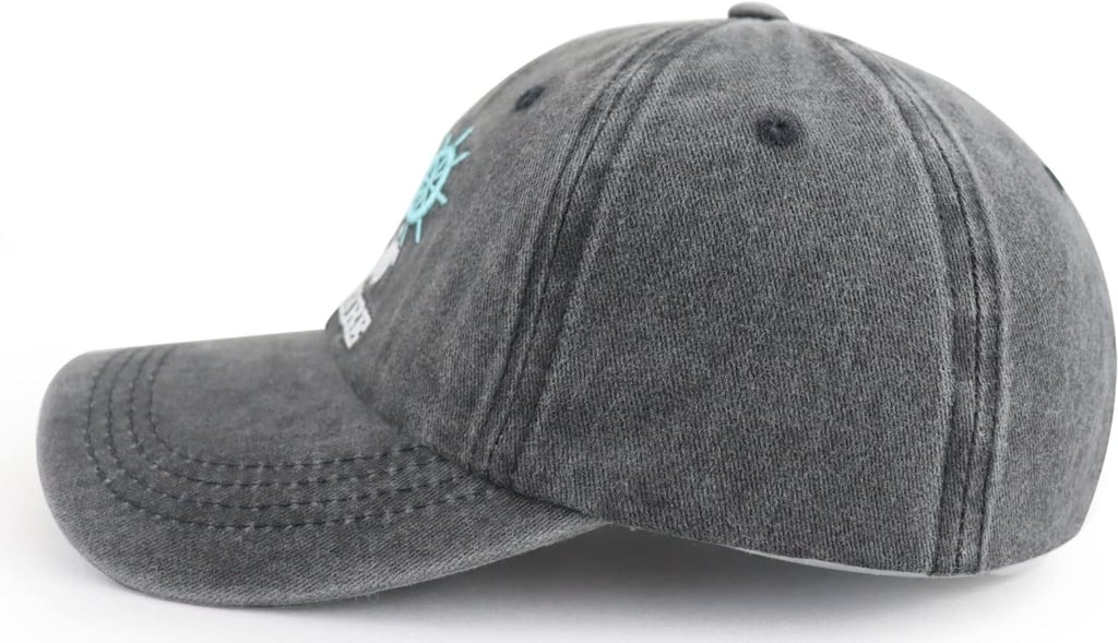 Vxchkerm Boat Hair Dont Care Hats for Men Women, Adjustable Embroidered Cotton Washed Distressed Denim Fishing Baseball Cap