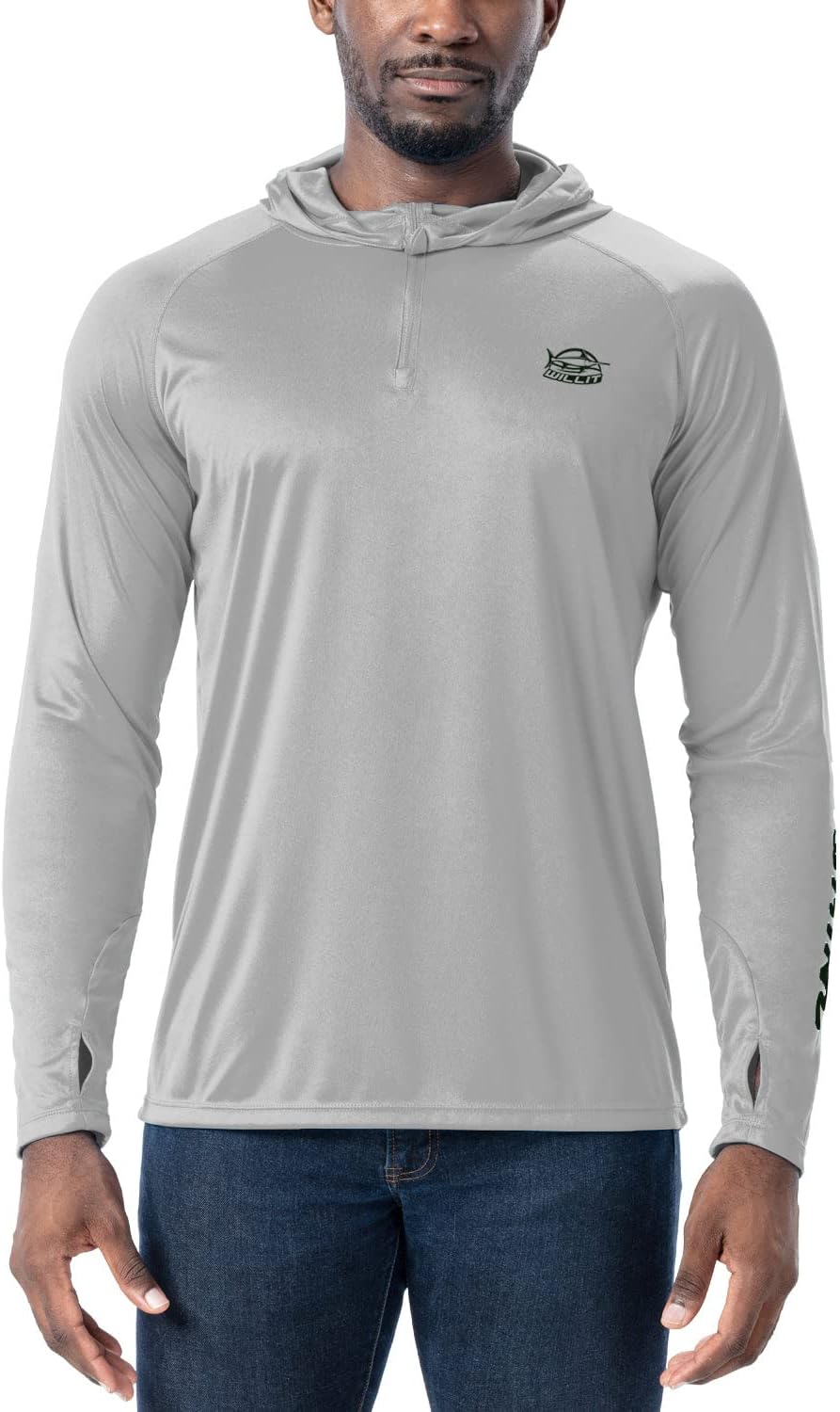 Willit Mens UPF 50+ Sun Protection Hoodie Shirt Long Sleeve Rash Guard Fishing SPF Outdoor UV Shirt Lightweight