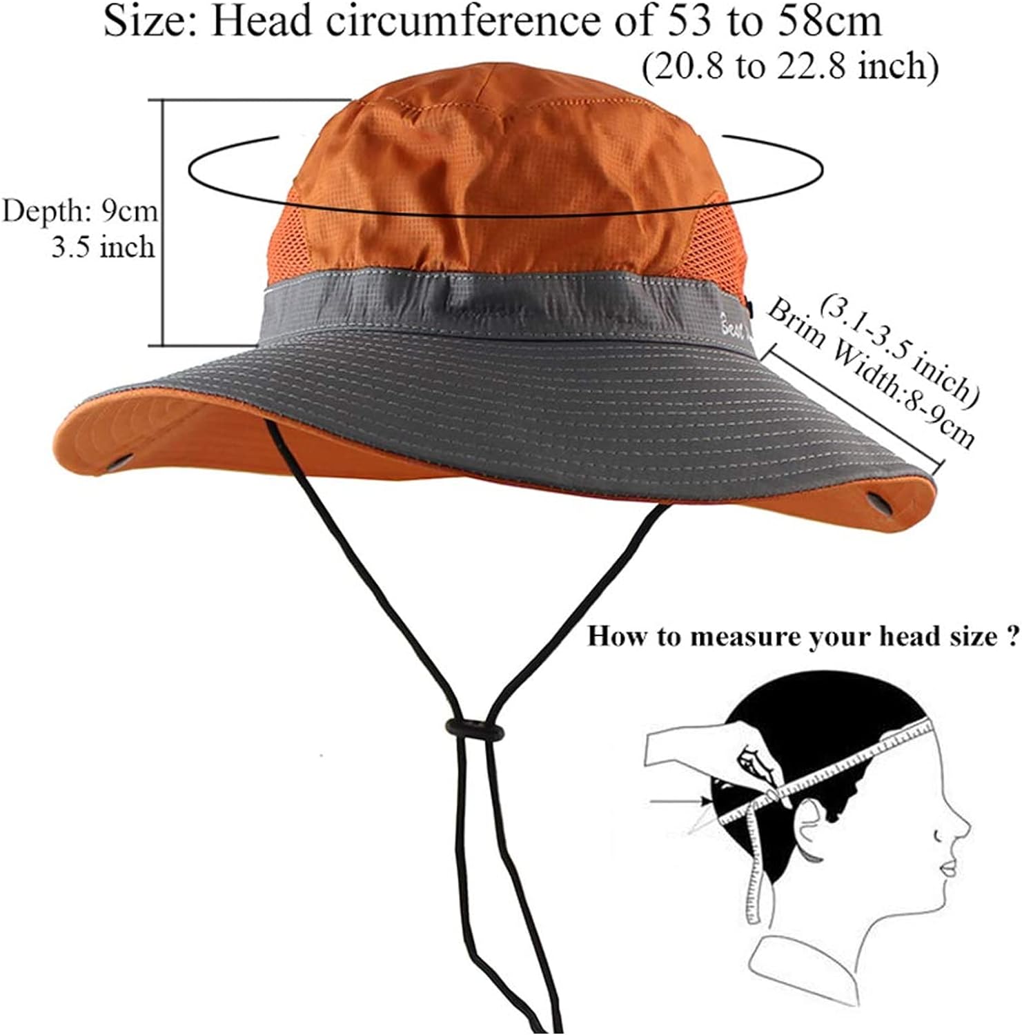 ZOORON Womens Ponytail Safari Sun Hat,Wide Brim UV Protection Outdoor Bucket Hat,Foldable Beach Summer Fishing Hat