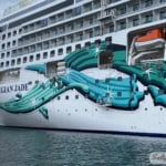 Close-up of the water colors on the Norwegian Jade. Very cool.