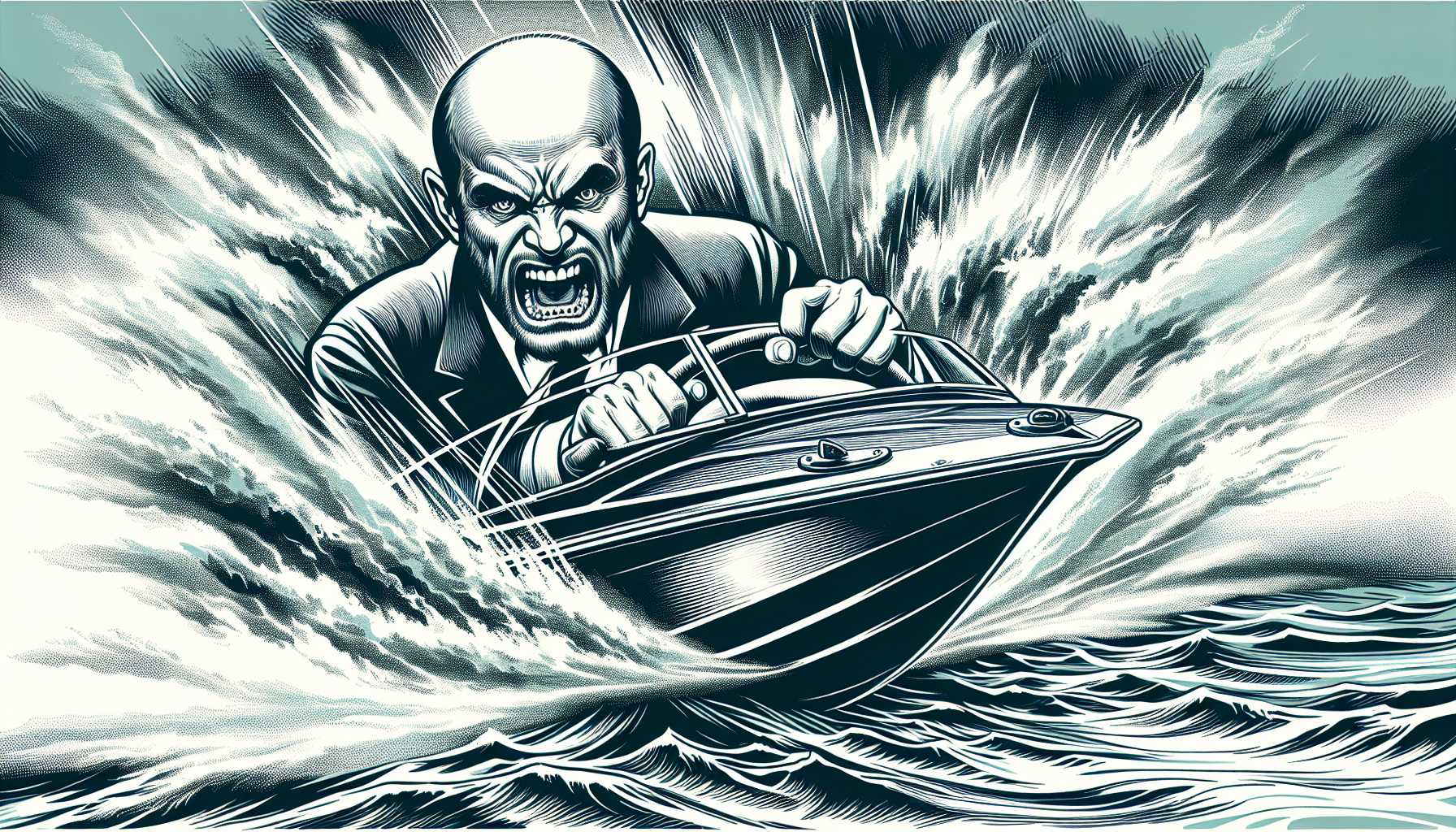 Angry bald dude Driving speed boat | TRAGIC crash