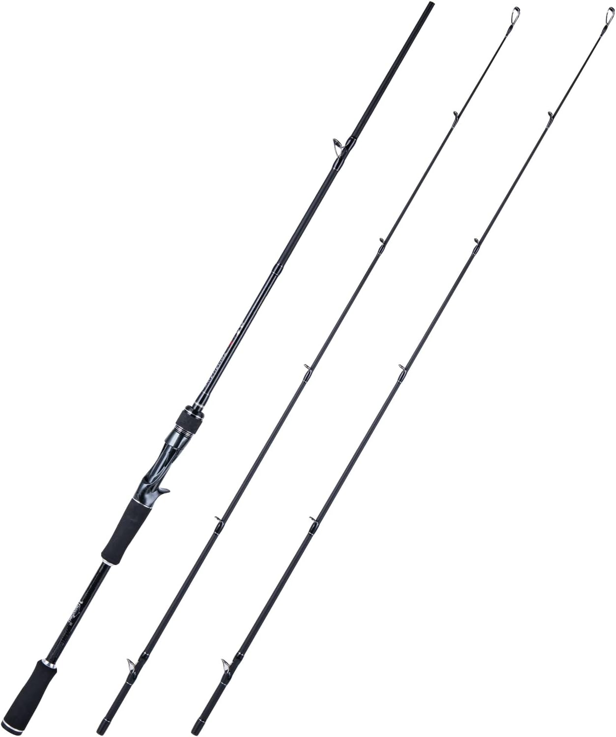 Goture Portable Travel Fishing Rod - 1 Piece/2 Piece/3 Piece Fishing Pole with Bag, Ultralight Telescopic Fishing Rod/Twin Tip Spinning and Casting Rod/Baitcaster Rod for Crappie Bass Trout Fishing