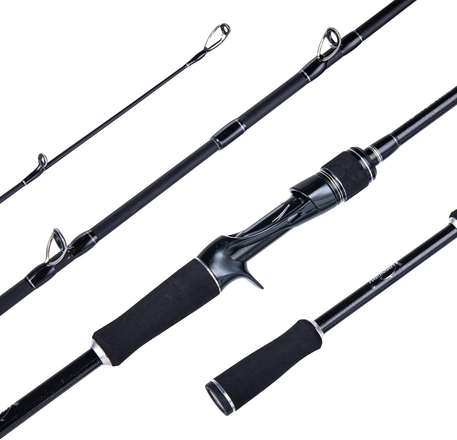 Goture Portable Travel Fishing Rod - 1 Piece/2 Piece/3 Piece Fishing Pole with Bag, Ultralight Telescopic Fishing Rod/Twin Tip Spinning and Casting Rod/Baitcaster Rod for Crappie Bass Trout Fishing