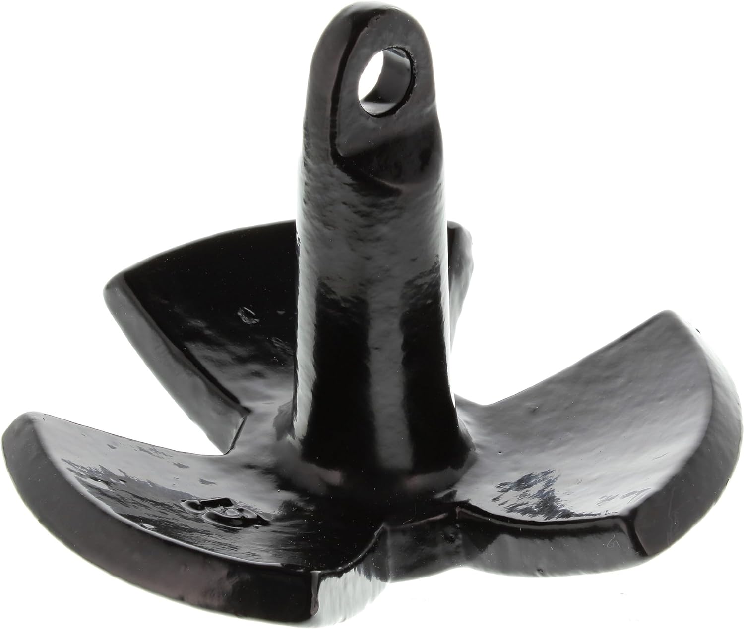 SeaSense River Boat Anchor - Ideal for Pontoons, Bass Boats  Fishing Vessels, Great for Strong Currents  Sandy, Muddy or Weedy Bottoms - Cast Iron w/ Black Vinyl Coating, 20 lbs, For Boats Up to 20’