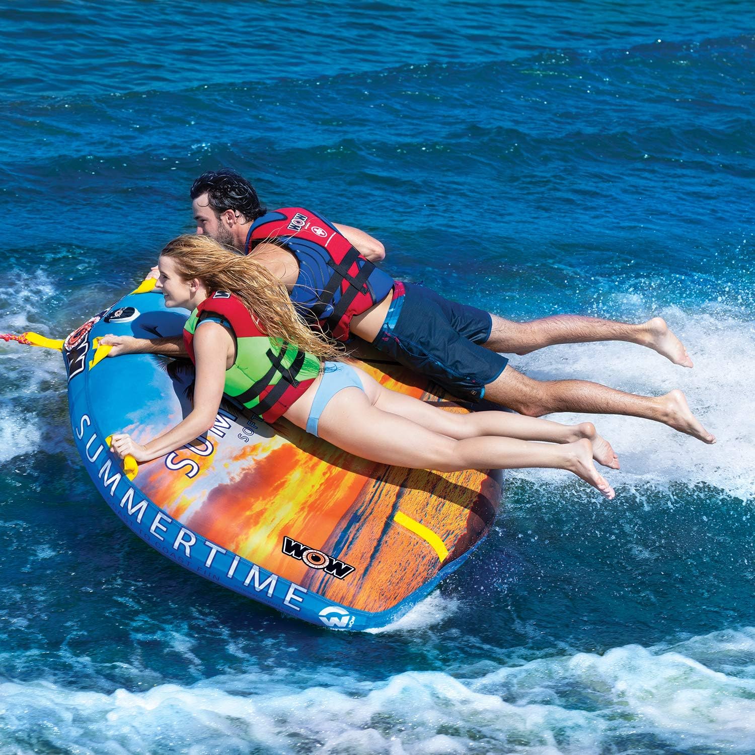 Wow World of Watersports Born to Ride Inflatable Towable Deck Tube