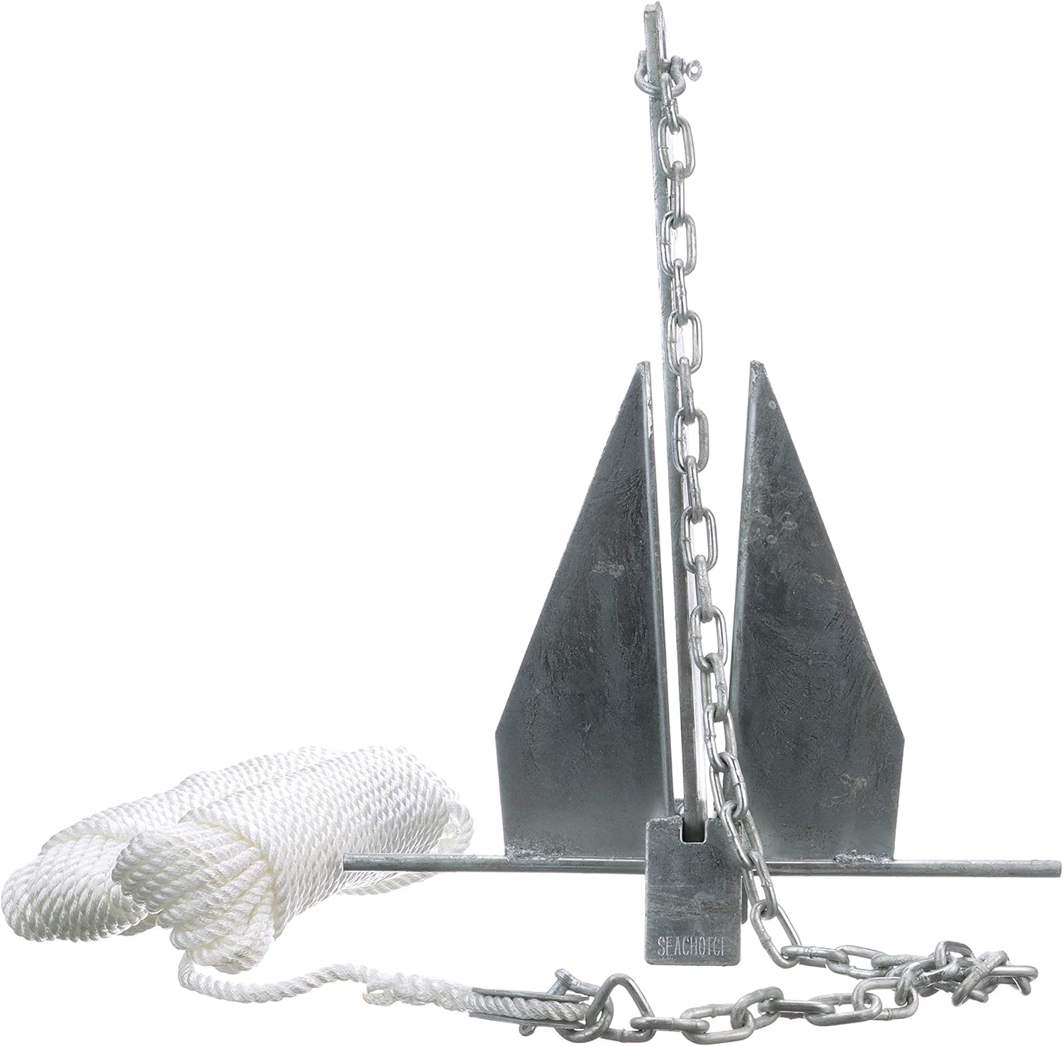 Seachoice Deluxe Anchor – With Slip Ring Shank – Hot-Dipped Galvanized Steel or PVC Coated – Multiple Sizes