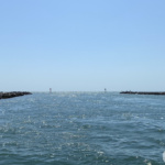 An amazing view out the Venice Jetties and a super strong outgoing tide today.